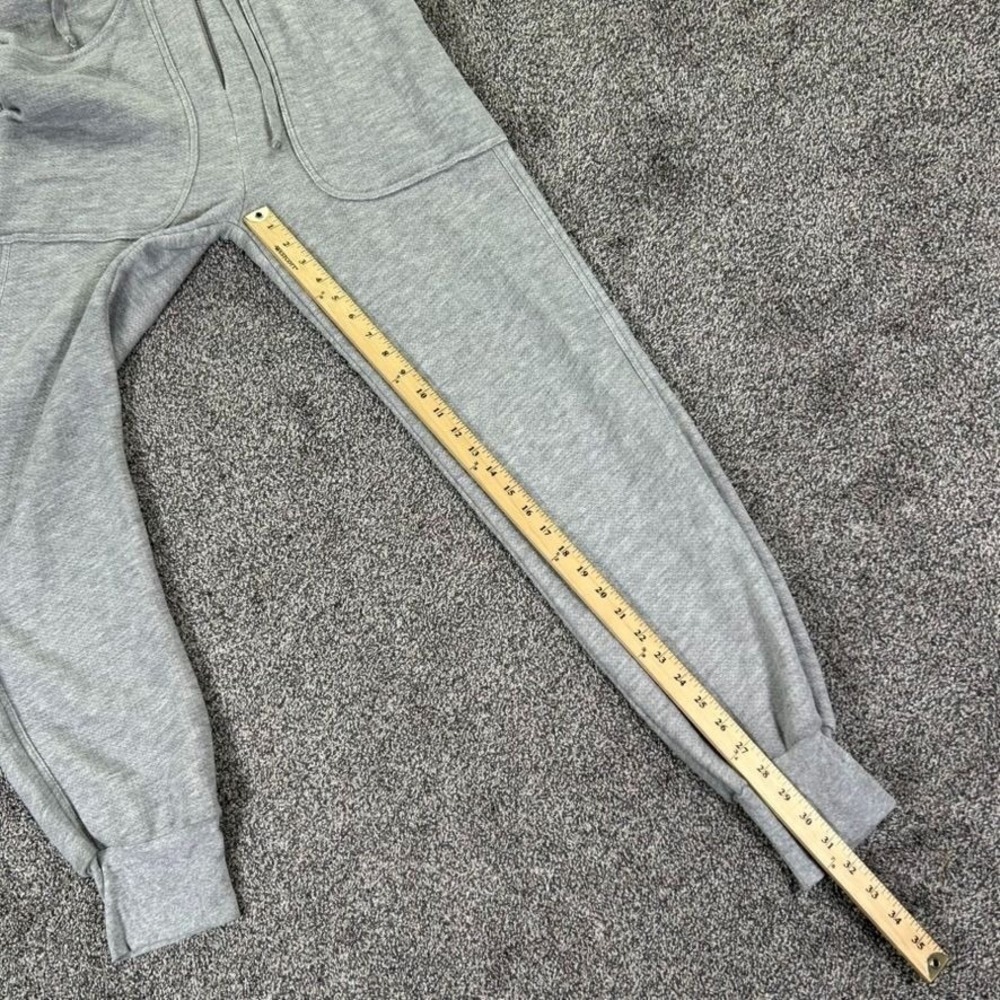 Rivet‎ Utility Maven Grey Zip Up Jumpsuit Pockets Drawstring Waist Womens Medium - Picture 12 of 16